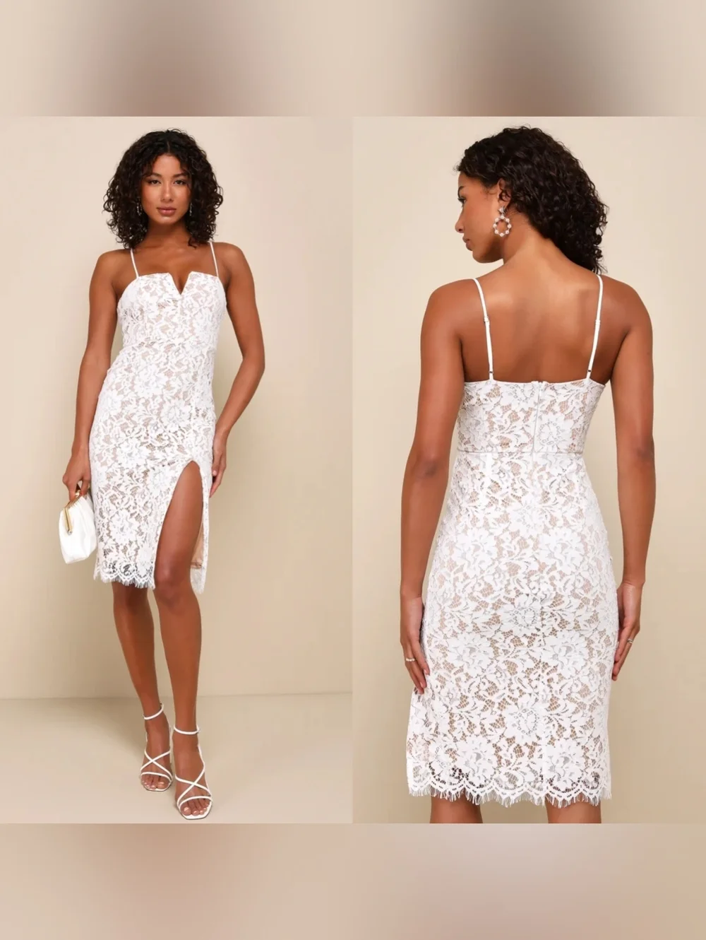 amazing allure white crochet lace bodycon midi dress Lulus | Dresses | Lulusamazing S Wedding Party Prom Lace trim SIZE:Child 12 Flower Girl Dress Anna Quan Harlow Wrap Low Iron